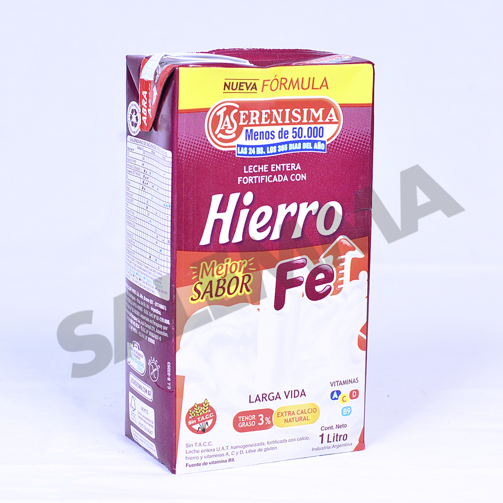 LECHE FORTIFICADA CON HIERRO X 1LT