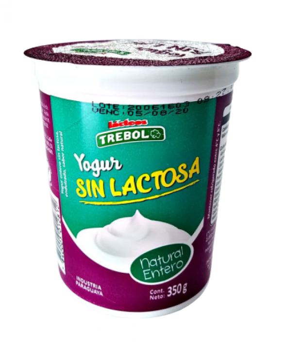 Yogur sin lactosa –