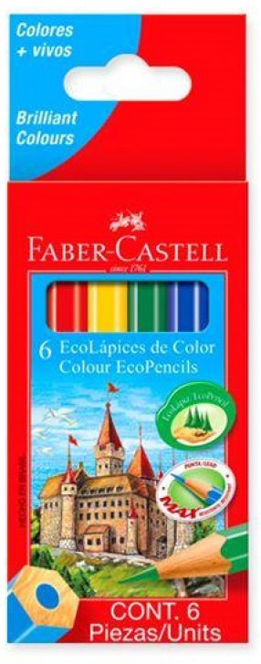 Lápices de color Faber Castell de 12 colores en estuche – Librería Virgen  de Chaguaya